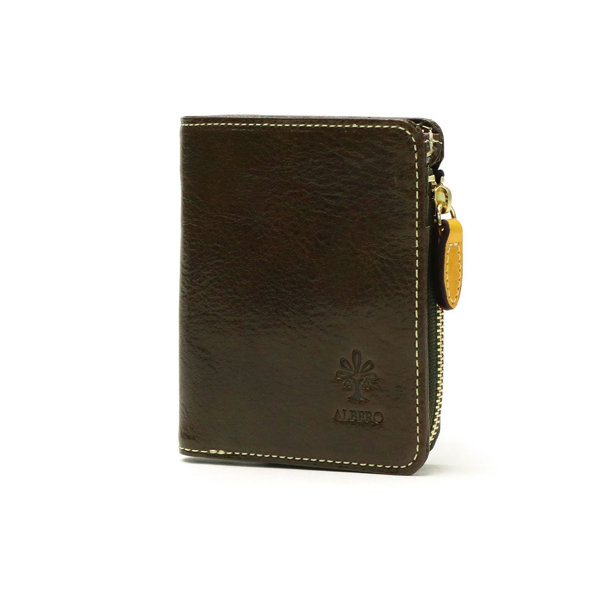 アルベロ 財布 ALBERO 二つ折り 二つ折り財布 PIERROT ピエロ 小銭入れ 縦型 薄い 本革 革 レザー レディース 6434