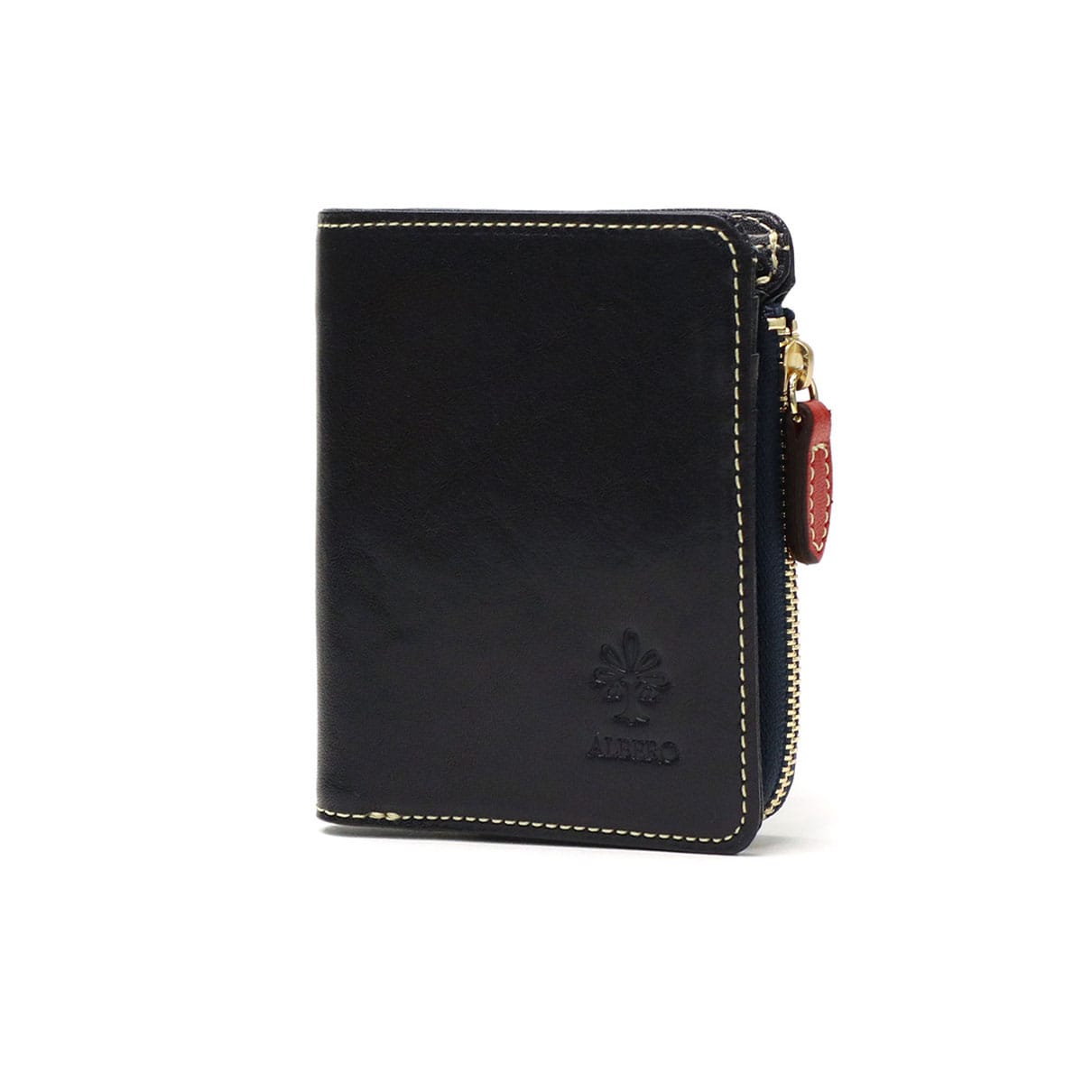 アルベロ 財布 ALBERO 二つ折り 二つ折り財布 PIERROT ピエロ 小銭入れ 縦型 薄い 本革 革 レザー レディース 6434