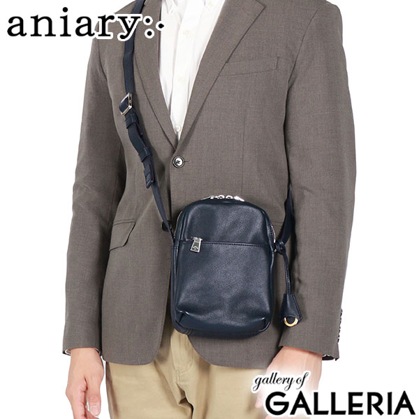 aniary アニアリバッグ ショルダーバッグ シュリンクレザー Shrink Leather ミニショルダーバッグ斜めがけバッグ 小さめ ポシェット 本革 革 ブランド メンズ レディース 07-03005 新作 2020
