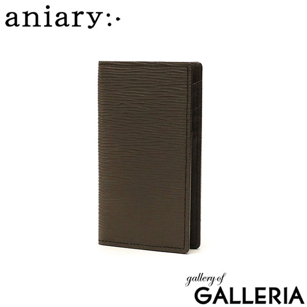 【正規取扱店】アニアリ カードケース aniary Wave Leather ウェーブレザー Card Case 名刺入れ 二つ折り 本革 スリム 薄型 コンパクト ブランド メンズ レディース 日本製  16-20020