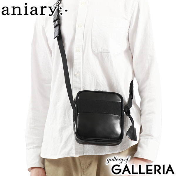 正規取扱店 アニアリ ショルダーバッグ メンズ レディース 斜めがけ aniary バッグ ブランド 小さめ 軽量 かっこいい 大人 本革 革 日本製 ミニショルダー おしゃれ 黒 シンプル F-Film Leather 32-03000
