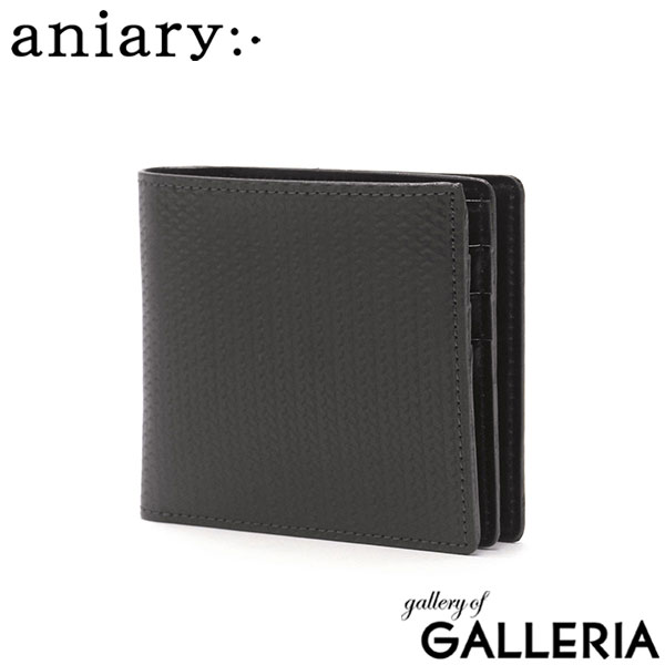 【正規取扱店】 アニアリ 財布 メンズ レディース 二つ折り ブランド aniary 本革 大人 上品 30代 40代 コンパクト 小銭入れあり 二つ折り財布 日本製 ジー-フィルム レザー 34-20000