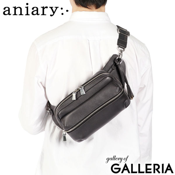 【正規取扱店】 アニアリ ボディバッグ メンズ レディース ブランド aniary バッグ 本革 かっこいい きれいめ 軽量 軽い シュリンクレザー レザー 牛革 横 手持ち シンプル おしゃれ A5 日本製 07-07002