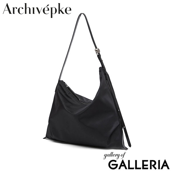 アーカイブエプク トートバッグ レディース ファスナー付き 布 Archivepke 軽量 小さめ ホーボーバッグ ナイロン 黒 ショルダー バッグ 薄い 薄型 軽い B5 女性 おしゃれ ハンドバッグ Luv luna bag OVBAX25103 OVBAX24108