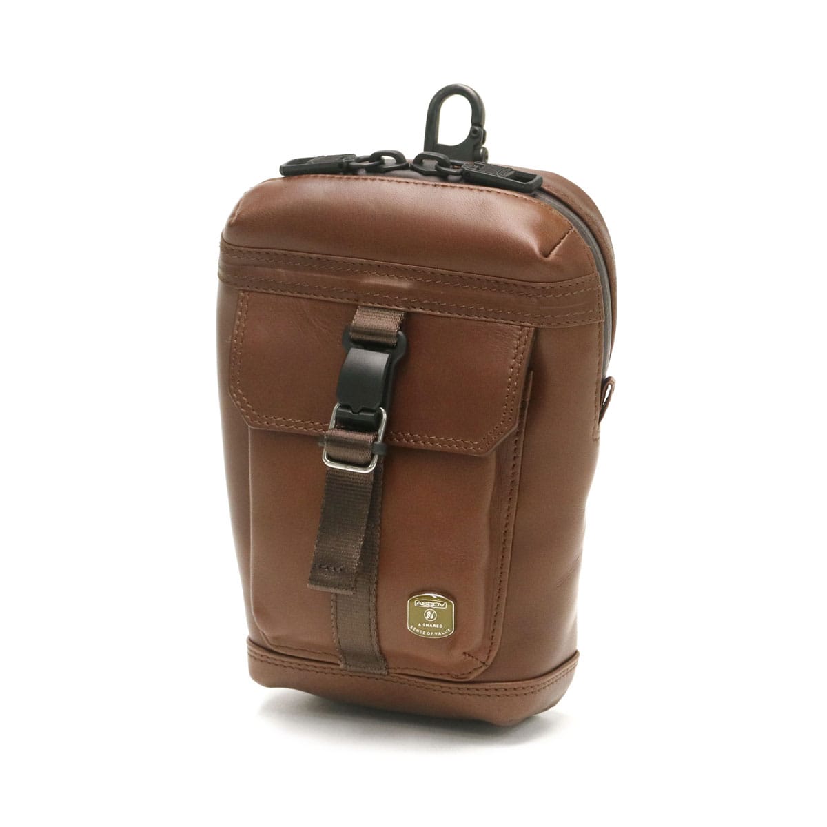 【正規品1年保証】アッソブ ポーチ AS2OV HABIT SHOULDER SERIES WATER PROOF JES LEATHER レザーポーチ LEATHER PORCH ショルダーポーチ ミニポーチ ウエストポーチ 小物入れ 革 レザー 防水 軽量 日本製 072100