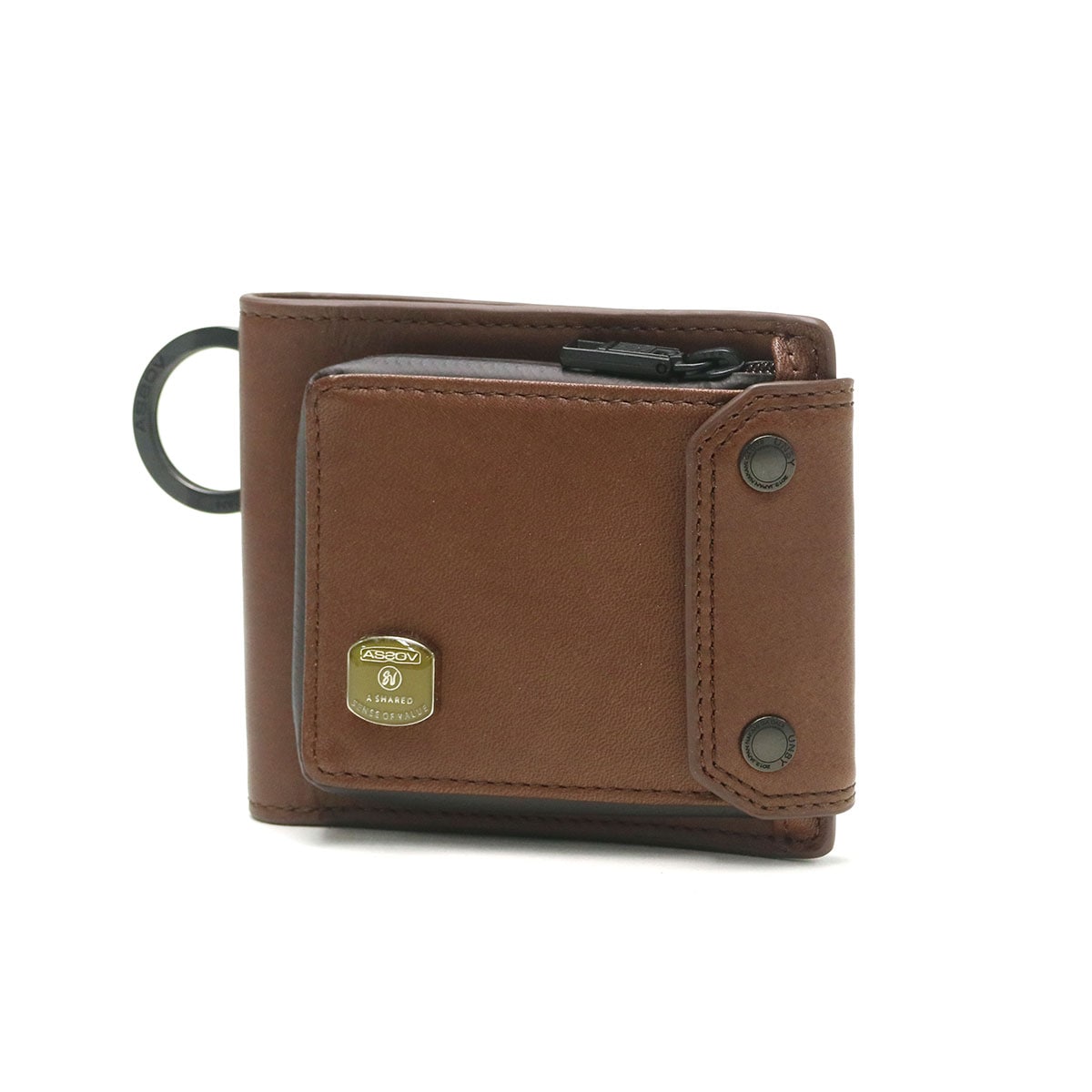 【正規品1年保証】アッソブ 二つ折り財布 AS2OV HABIT SHOULDER SERIES WATER PROOF JES LEATHER SHORT WALLET 財布 二つ折り 革 レザー 小銭入れ コンパクト 防水 ミニ財布 二つ折 本革 日本製 メンズ 072104