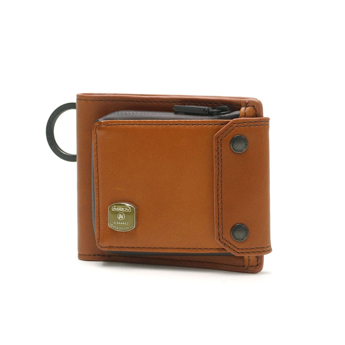 【正規品1年保証】アッソブ 二つ折り財布 AS2OV HABIT SHOULDER SERIES WATER PROOF JES LEATHER SHORT WALLET 財布 二つ折り 革 レザー 小銭入れ コンパクト 防水 ミニ財布 二つ折 本革 日本製 メンズ 072104