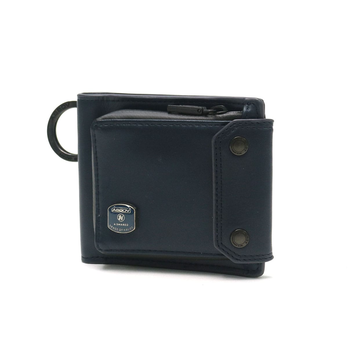 【正規品1年保証】アッソブ 二つ折り財布 AS2OV HABIT SHOULDER SERIES WATER PROOF JES LEATHER SHORT WALLET 財布 二つ折り 革 レザー 小銭入れ コンパクト 防水 ミニ財布 二つ折 本革 日本製 メンズ 072104