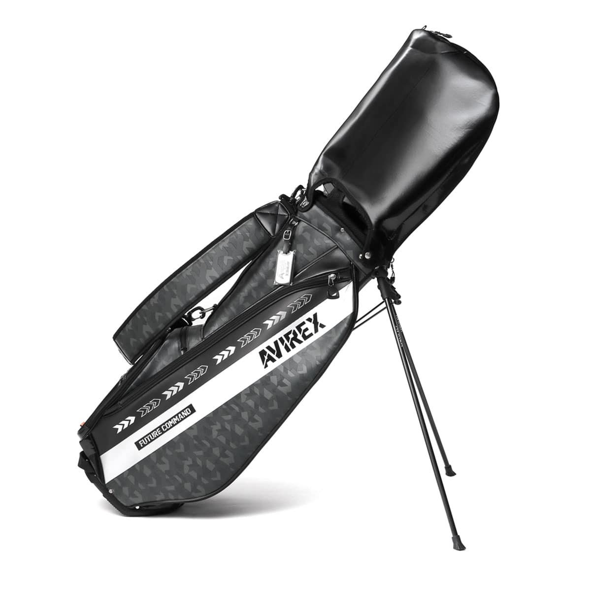 アヴィレックスゴルフ キャディバッグ AVIREX GOLF スタンドキャディーバッグ ゴルフバッグ スタンド 8.5型 5分割 46インチ ポリエステル カバー ゴルフ メンズ レディース AVG2F-BA2