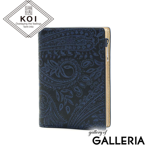 バギーポート 財布 BAGGY PORT KOI コーアイ 藍染レザー ペイズリー ハーフウォレット 二つ折り財布 小銭入れ 本革 コンパクト メンズ レディース ZYS-196