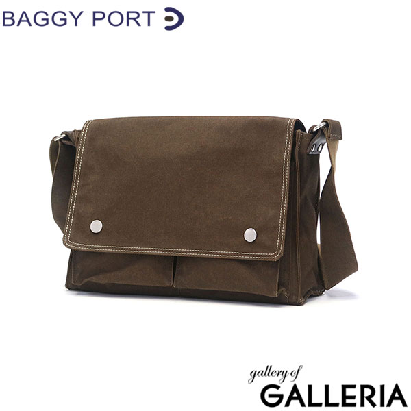 バギーポート ショルダーバッグ メンズ レディース 斜めがけバッグ ブランド BAGGY PORT 斜め掛け 大人 軽量 小さめ 斜めがけ 防水 耐水 B5 帆布 ファスナー付き かぶせ SHELTER DUCK シェルターダック INS-602