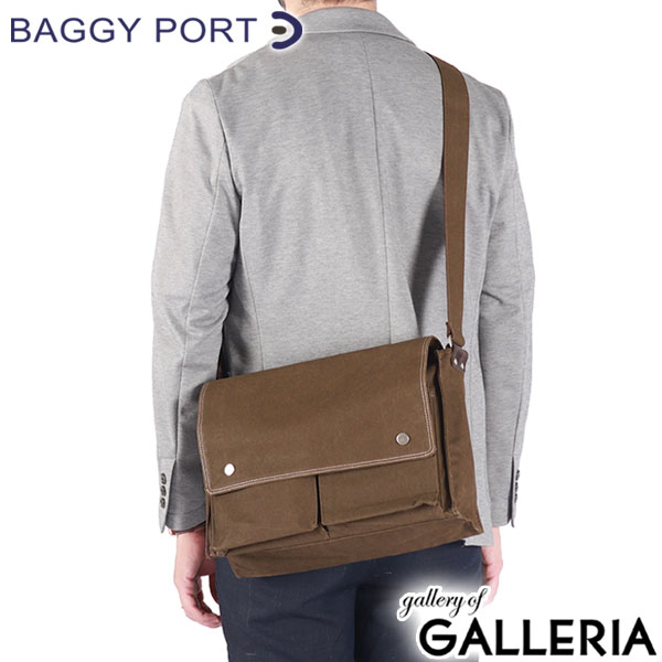 バギーポート ショルダーバッグ メンズ レディース 斜めがけバッグ ブランド BAGGY PORT A4 斜めがけ 斜め掛け 防水 帆布 軽量 シンプル 丈夫 横型 ファスナー付き 日本製 SHELTER DUCK シェルターダック INS-603