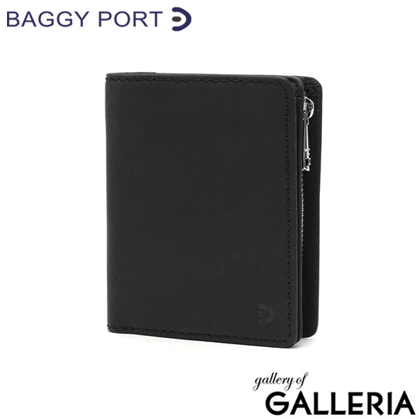 バギーポート 財布 二つ折り メンズ 本革 コンパクト ブランド BAGGY PORT 二つ折り財布 ミニ財布 2つ折り 黒 小銭入れ カード 牛革 ギフト ミニ 小さめ 小銭入れあり テキサス コンパクトハーフ ZYS-1504