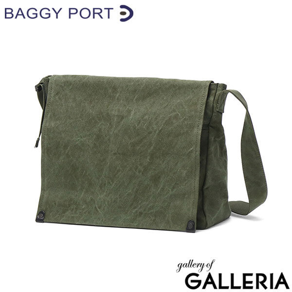 バギーポート ショルダーバッグ メンズ レディース 大きめ BAGGY PORT 斜めがけ 大人 ブランド 帆布 日本製 フラップ かぶせ A4 タイガー帆布 TIGER CANVAS フラップ付きショルダーバッグ(Mサイズ) GRN-882