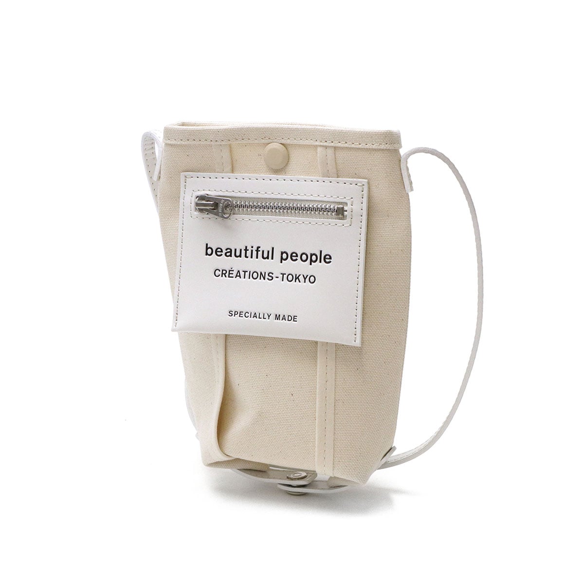 【セール】ビューティフルピープル ショルダーバッグ beautifulpeople beautiful people lining logo pocket document case ライニングロゴポケットドキュメントケース 2WAY ミニショルダー 撥水 日本製 レディース 611966