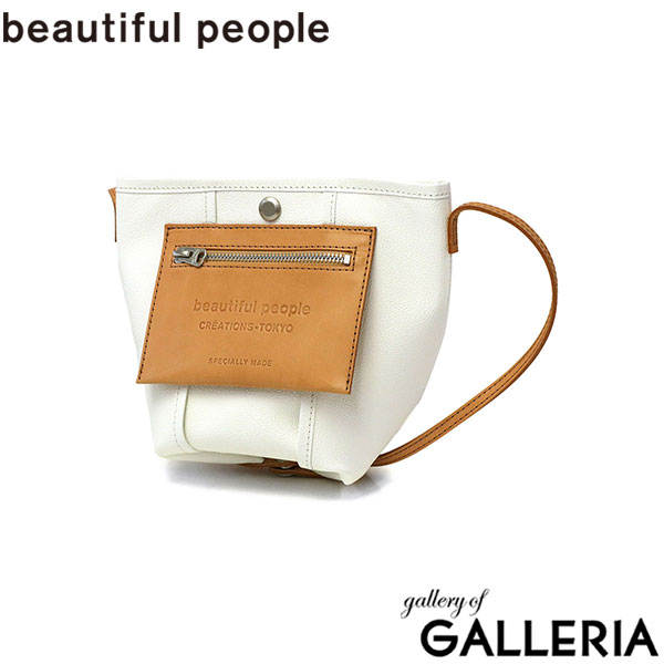 【セール】ビューティフルピープル ショルダーバッグ レディース ブランド 軽量 牛革 斜めがけ 大人 小さめ かわいい beautiful people lining logo pocket nume leather bag 日本製 611970