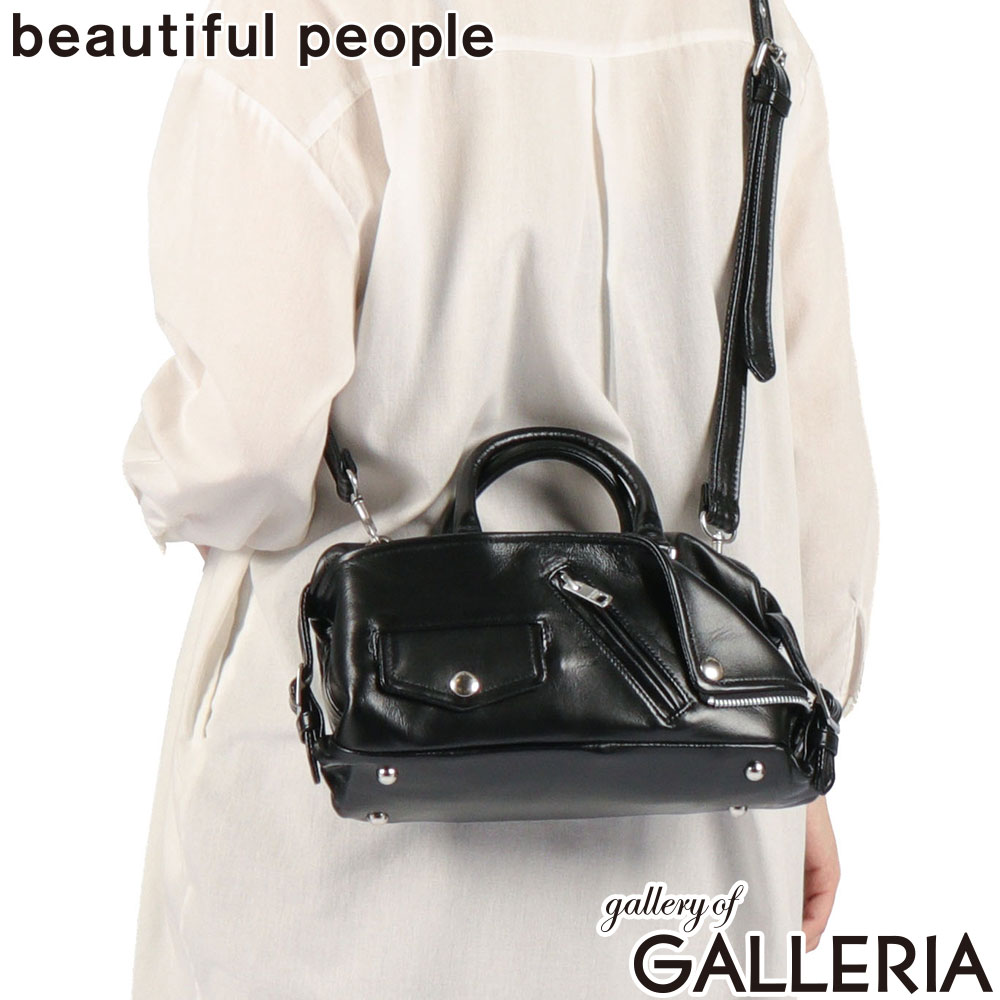 beautiful people ビューティフルピープル ボストンバッグ 羊革 2WAY 日本製 excerption riders boston bag 612004