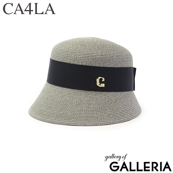CA4LA 帽子 ハット レディース カシラ 春 夏 春夏 リボン ダウンブリム 日除け帽子 きれいめ ペーパー クロッシェ 女性 おしゃれ 可愛い 日本製 大人 深め バケハ バケットハット CAMILA5 KTZ-02596