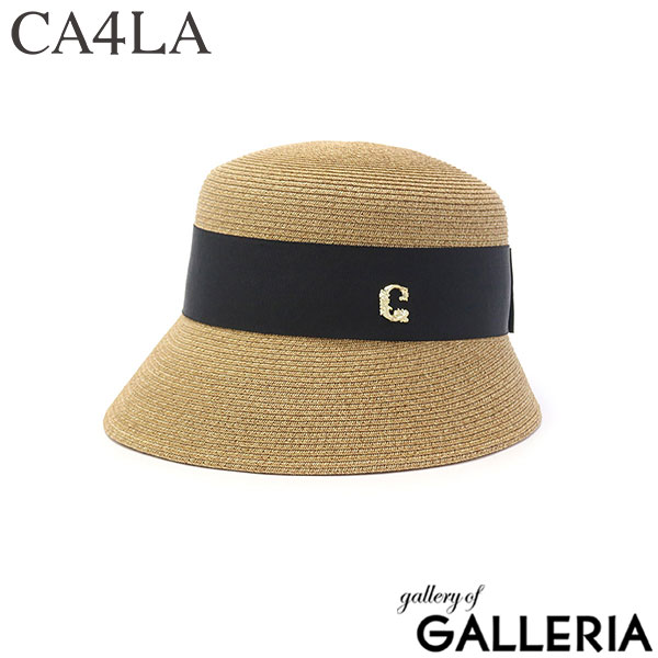 CA4LA 帽子 ハット レディース カシラ 春 夏 春夏 リボン ダウンブリム 日除け帽子 きれいめ ペーパー クロッシェ 女性 おしゃれ 可愛い 日本製 大人 深め バケハ バケットハット CAMILA5 KTZ-02596