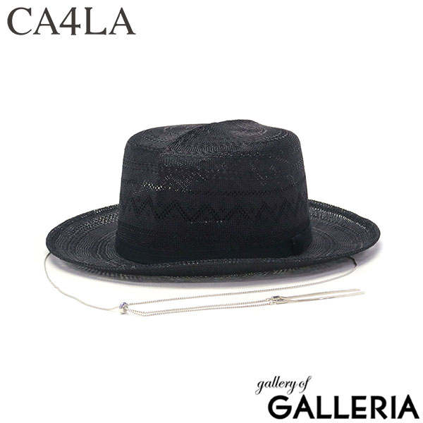 CA4LA ハット 帽子 レディース メンズ 春夏 春 夏 カシラ オプティモハット パナマ帽子 日除け帽子 あご紐 深め ブランド 上品 きれいめ 女性 男性 大人 おしゃれ 高級感 ブラック アバカ 日本製 WHIM SHK-01205