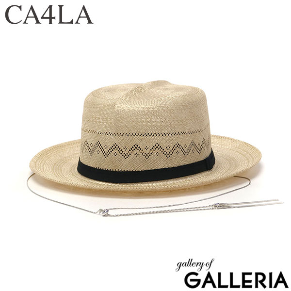 CA4LA ハット 帽子 レディース メンズ 春夏 春 夏 カシラ オプティモハット パナマ帽子 日除け帽子 あご紐 深め ブランド 上品 きれいめ 女性 男性 大人 おしゃれ 高級感 ブラック アバカ 日本製 WHIM SHK-01205