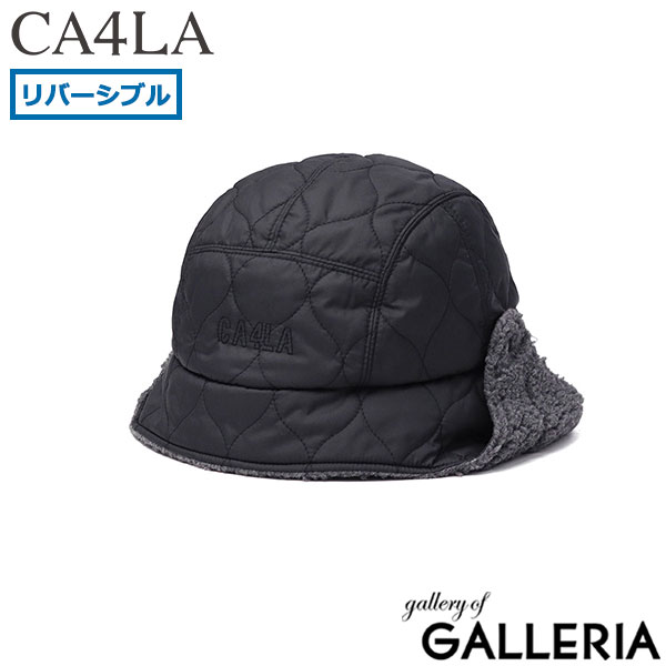CA4LA ハット メンズ レディース 秋冬 カシラ 帽子 ブランド フライトキャップ 耳当て付き リバーシブル 耳あて シンプル カジュアル 防寒 撥水 キルティング ボア キルト 大人 日本製 HK FLAP JET HAT RV DOU02044