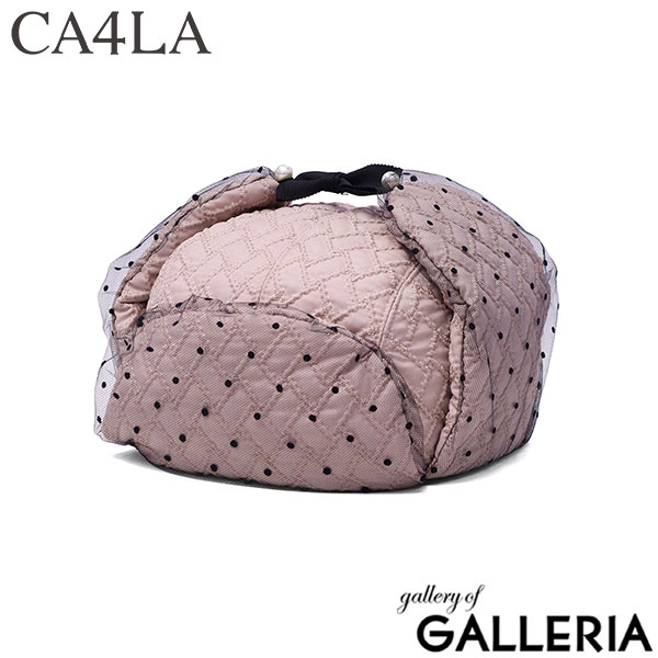 CA4LA 帽子 レディース 秋冬 秋 冬 カシラ ブランド おしゃれ 防寒 飛行帽 フライトキャップ イヤーフラップ チュール ドット リボン パール キルティング キルト ガーリー かわいい 日本製 NOSTALGIA KTZ02629