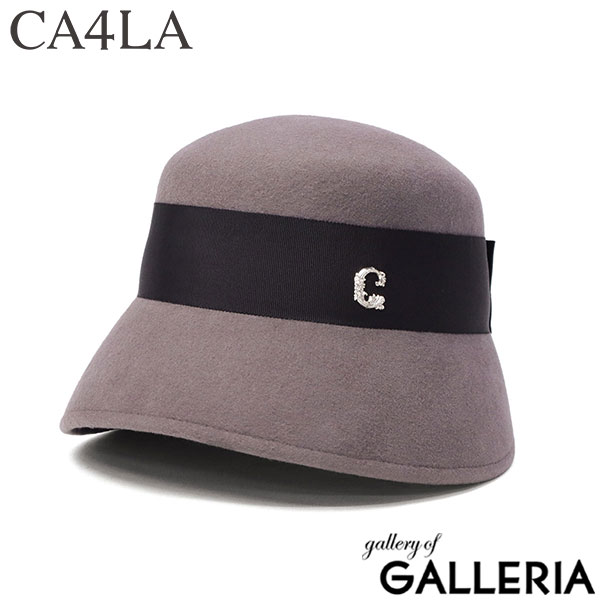 CA4LA ハット レディース 秋冬 秋 冬 カシラ 帽子 深め おしゃれ ブランド クロッシェ ウール フェルト ダウンブリム 長め リボン 上品 ワンポイント きれいめ かわいい クラシカル 日本製 CAMILA6 KTZ02648