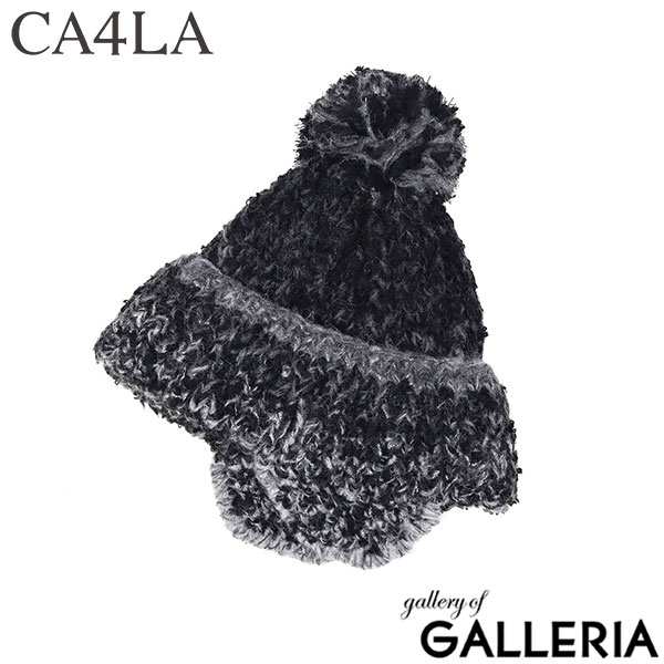 CA4LA ニット帽 レディース メンズ カシラ 帽子 耳あて 秋冬 おしゃれ かわいい ポンポン ブランド 防寒 耳付きニット ミックスカラー カラフル ふわふわ 日本製 STRAWBERRY TREE 7 TKU00438