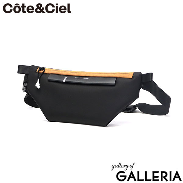 【正規品1年保証】 コートエシエル ボディバッグ メンズ レディース Cote&Ciel ウエストバッグ カジュアル おしゃれ ブランド 軽量 軽い 小さめ 撥水 1.2L Isarau XS Sleek Black Color accent 29172