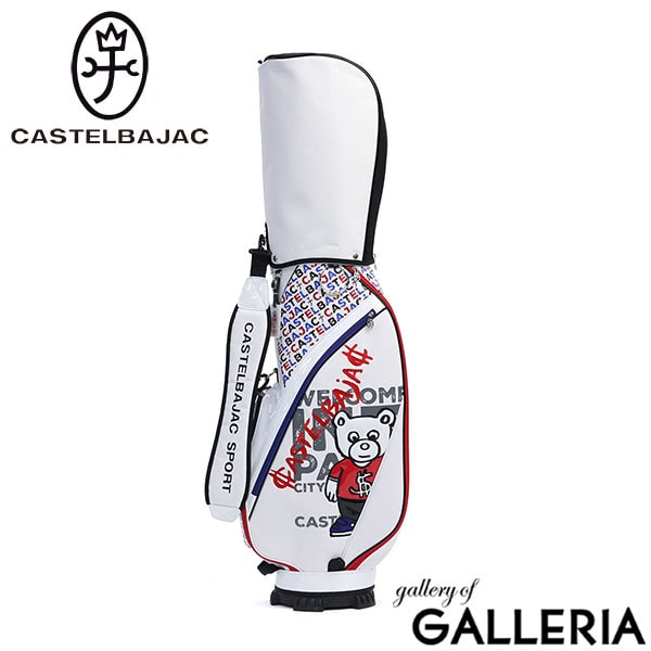 カステルバジャック スポーツ キャディバッグ メンズ レディース ゴルフ CASTELBAJAC SPORT おしゃれ カート 9.0型 47インチ 5分割 ゴルフバッグ フードカバー ショルダー キャディ BEAR柄キャディバッグ CBC035