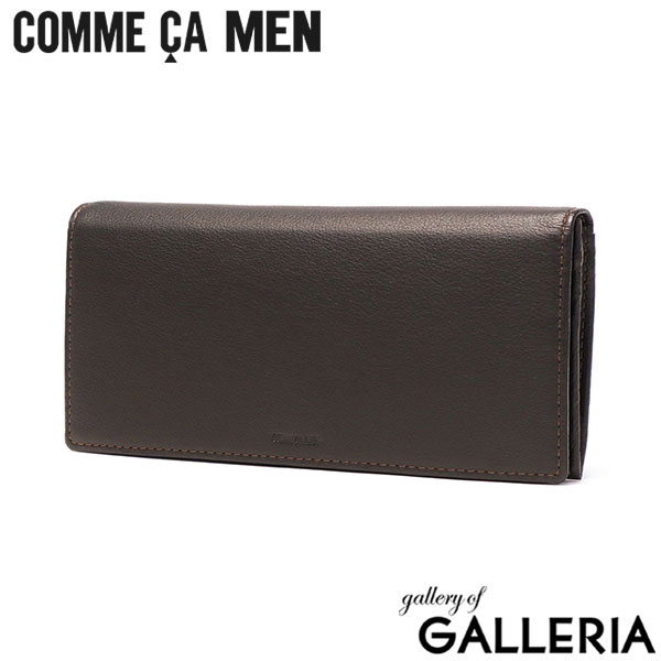 コムサメン 長財布 メンズ レディース 薄い 本革 牛革 革 レザー ブランド COMME CA MEN 財布 サイフ ウォレット ロングウォレット かぶせ 黒 ブラック 軽量 軽い 小銭入れ 小銭入れあり カード カード入れ Proche WCM5606