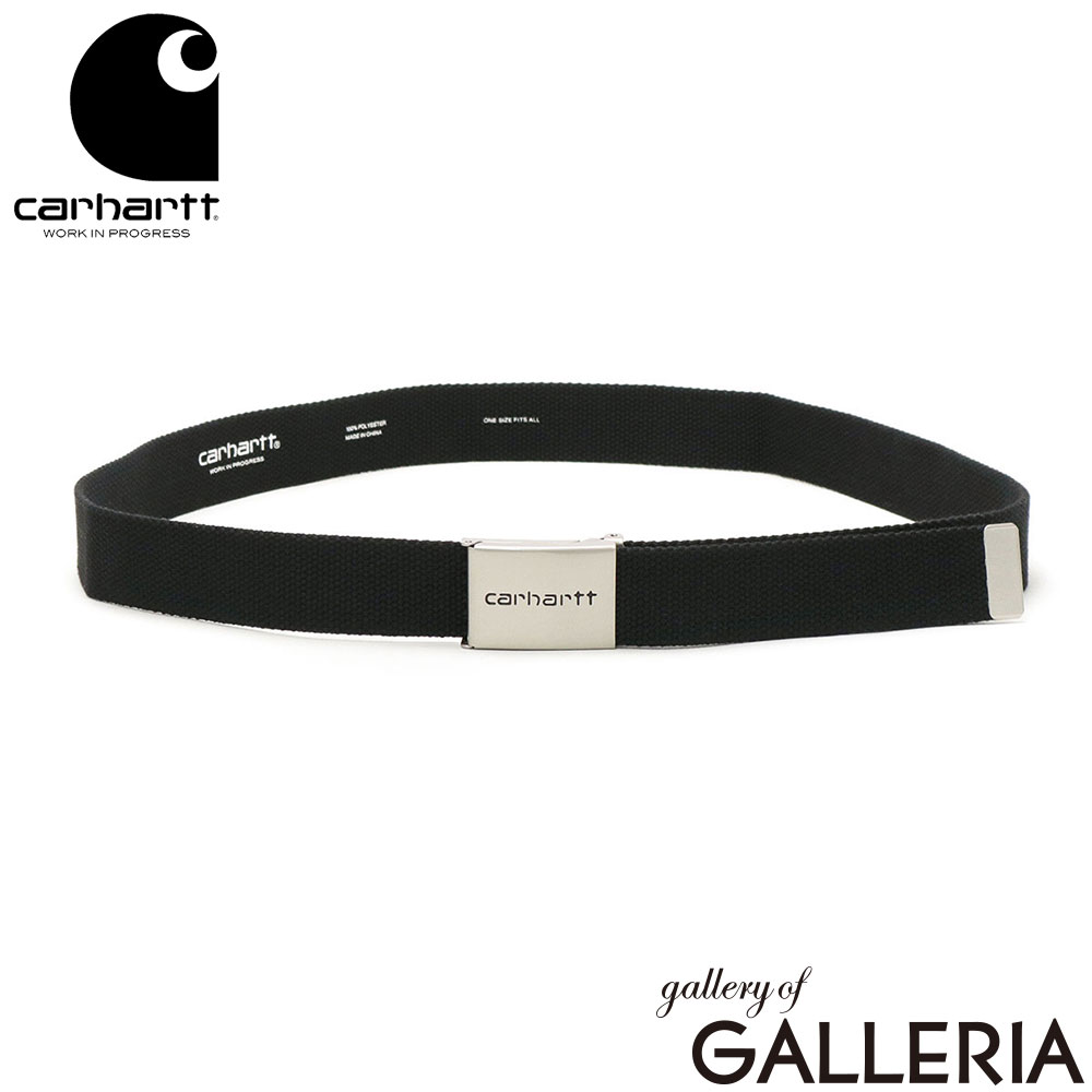 Carhartt WIP カーハート ベルト フリーサイズ シンプル ウェービングベルト 穴なしベルト キャンバス Clip Belt Chrome I019176