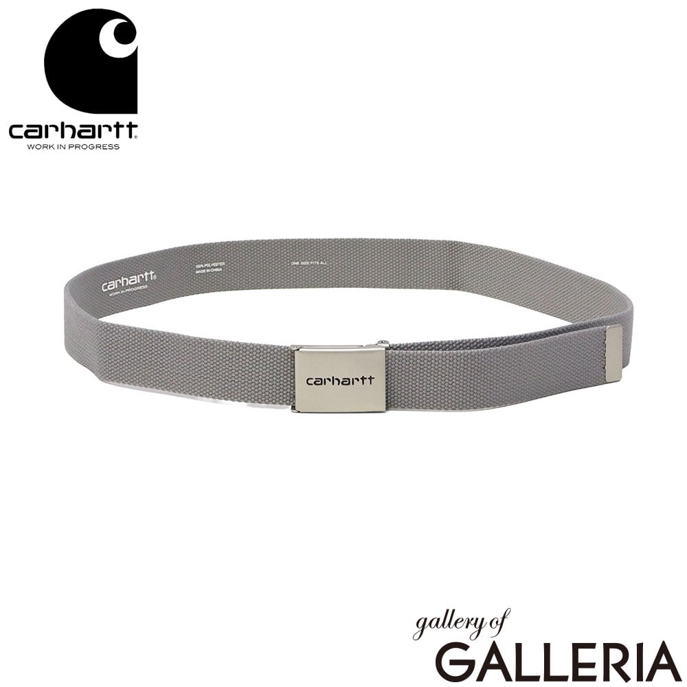 Carhartt WIP カーハート ベルト フリーサイズ シンプル ウェービングベルト 穴なしベルト キャンバス Clip Belt Chrome I019176