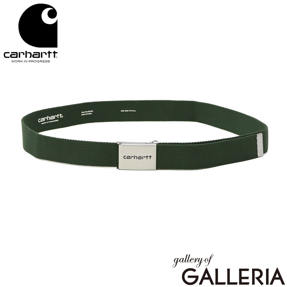 Carhartt WIP カーハート ベルト フリーサイズ シンプル ウェービングベルト 穴なしベルト キャンバス Clip Belt Chrome I019176