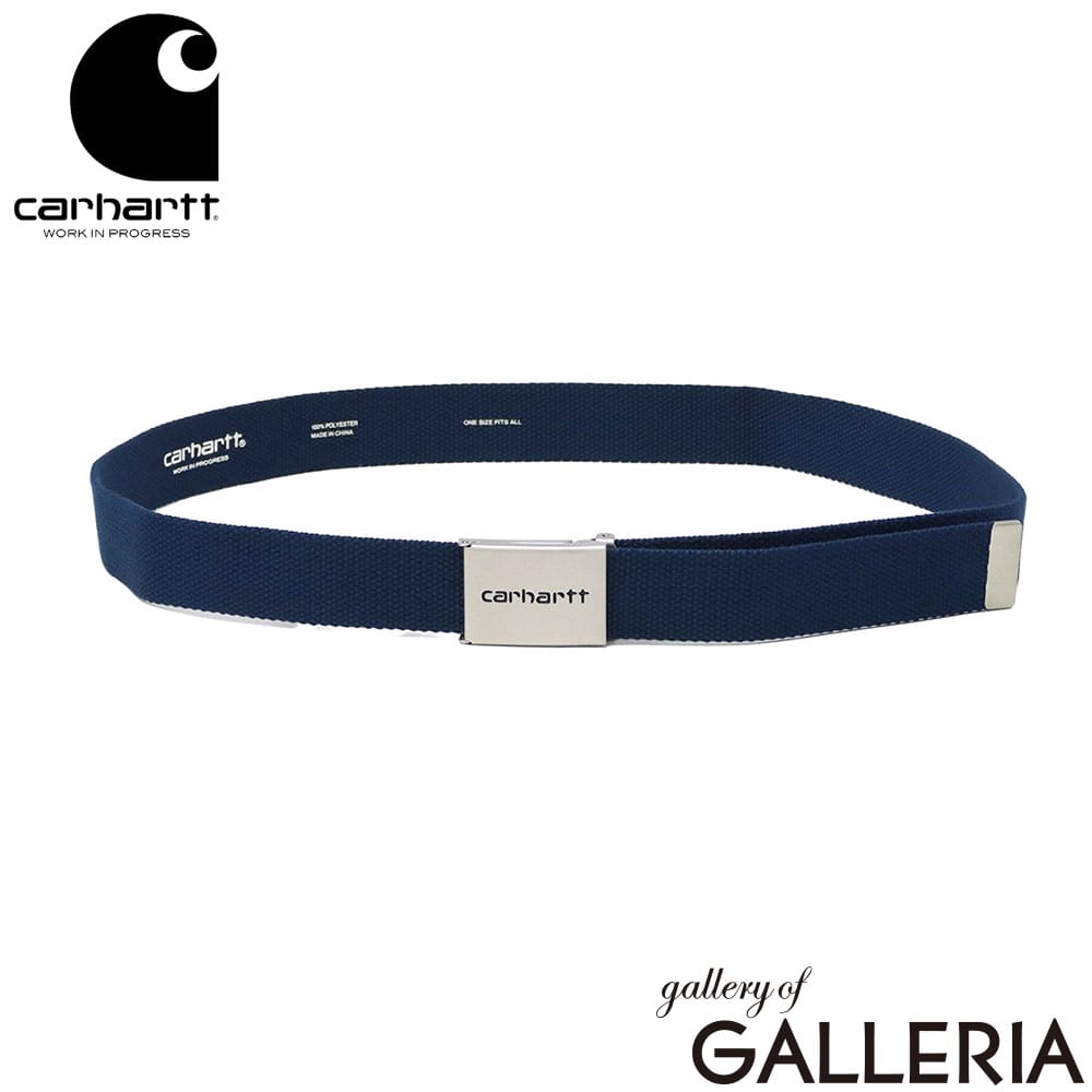 Carhartt WIP カーハート ベルト フリーサイズ シンプル ウェービングベルト 穴なしベルト キャンバス Clip Belt Chrome I019176