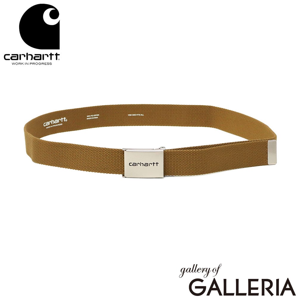 Carhartt WIP カーハート ベルト フリーサイズ シンプル ウェービングベルト 穴なしベルト キャンバス Clip Belt Chrome I019176
