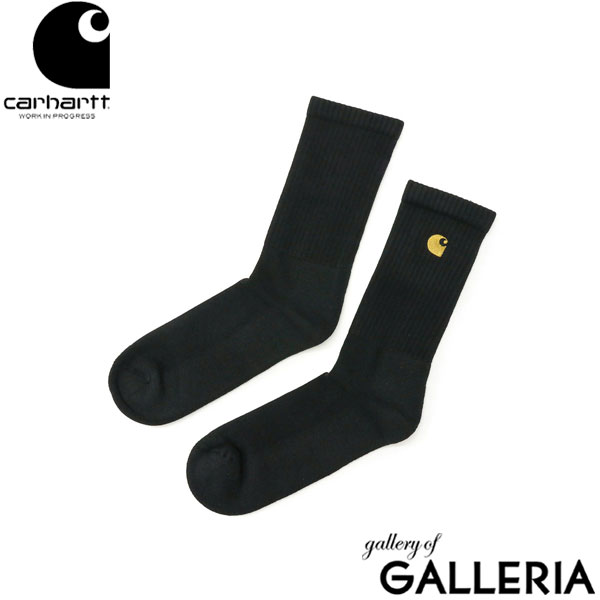 【メール便】日本正規品 カーハート 靴下 メンズ Carhartt WIP ソックス ギフト 黒 クルーソックス コットン 白 ブランド 厚手 カジュアル ロゴ 刺繍 おしゃれ クルー丈 CHASE SOCKS I029421