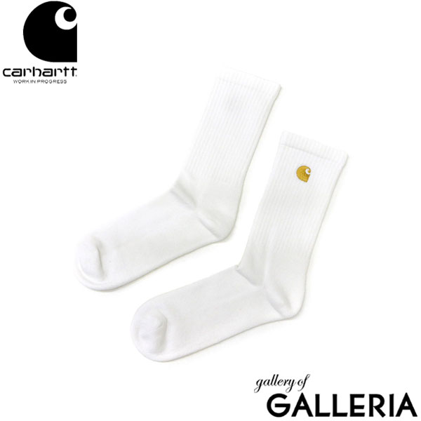 【メール便】日本正規品 カーハート 靴下 メンズ Carhartt WIP ソックス ギフト 黒 クルーソックス コットン 白 ブランド 厚手 カジュアル ロゴ 刺繍 おしゃれ クルー丈 CHASE SOCKS I029421