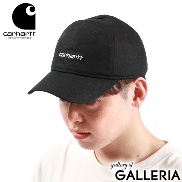 【日本正規品】カーハート キャップ Carhartt WIP CANVAS SCRIPT CAP 帽子 6パネル キャンバススクリプトキャップ コットン ロゴ  ワンポイント サイズ調整 刺繍 シンプル メンズ レディース ユニセックス I028876