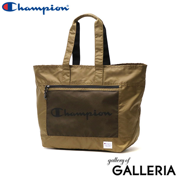 チャンピオン トートバッグ メンズ レディース 大きめ 大きい B4 A4 ファスナー付き ブランド Champion カジュアル 学生 軽量 かわいい キャンバス 横 ヨコ 横型 無地 旅行 ファスナー トート バッグ 17515