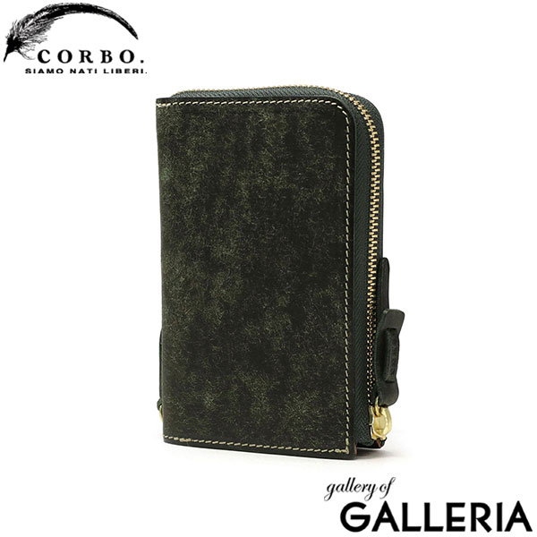 コルボ 二つ折り財布 メンズ レディース ブランド CORBO 財布 二つ折り 革 本革 レザー 短財布 ファスナー L字ファスナー 小銭入れあり 大容量 カード ポケット 日本製 SLATE PUEBLO プエブロ 折財布 1LN-1710