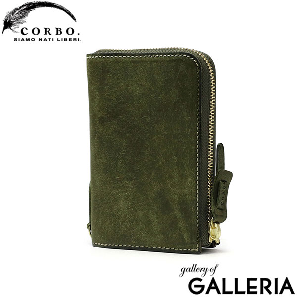 コルボ 二つ折り財布 メンズ レディース ブランド CORBO 財布 二つ折り 革 本革 レザー 短財布 ファスナー L字ファスナー 小銭入れあり 大容量 カード ポケット 日本製 SLATE PUEBLO プエブロ 折財布 1LN-1710