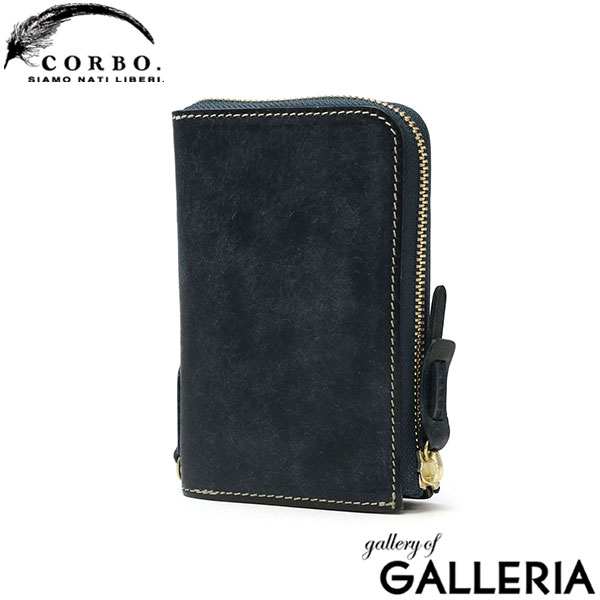 コルボ 二つ折り財布 メンズ レディース ブランド CORBO 財布 二つ折り 革 本革 レザー 短財布 ファスナー L字ファスナー 小銭入れあり 大容量 カード ポケット 日本製 SLATE PUEBLO プエブロ 折財布 1LN-1710