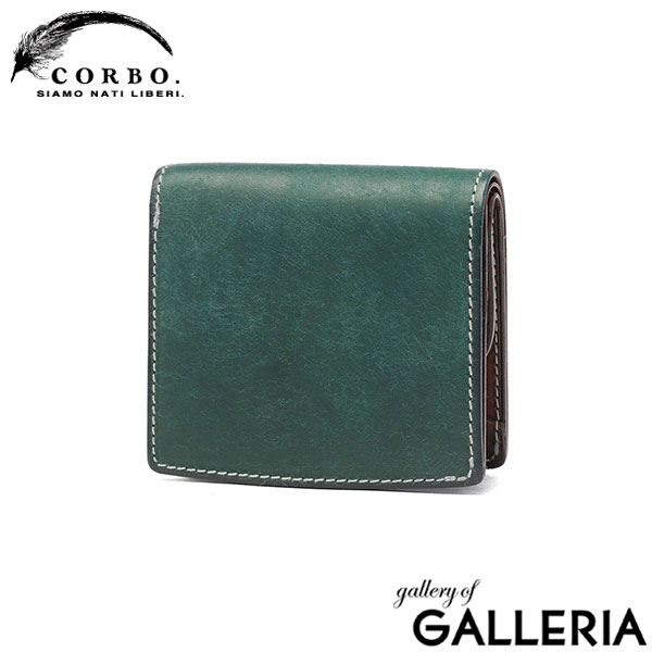 コルボ 二つ折り財布 メンズ レディース 本革 CORBO. 財布 日本製 ブランド 大人 札 小銭 小銭入れあり 小さめ 小さい コンパクト 革 レザー 牛革 プエブロ SLATE PUEBLO スマートウォレット 1LN-1714