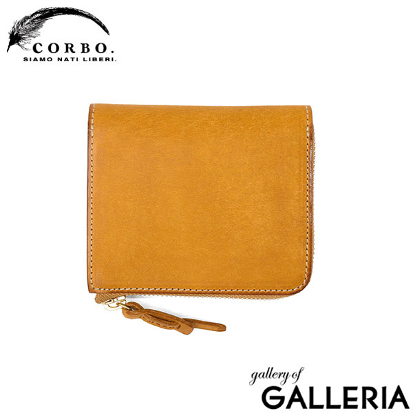 コルボ 二つ折り財布 メンズ レディース 本革 CORBO. 財布 日本製 ブランド 大人 札 小銭 小銭入れあり 小さめ 小さい コンパクト 革 レザー 牛革 プエブロ SLATE PUEBLO L字ファスナーコンパクト財布 1LN-1716