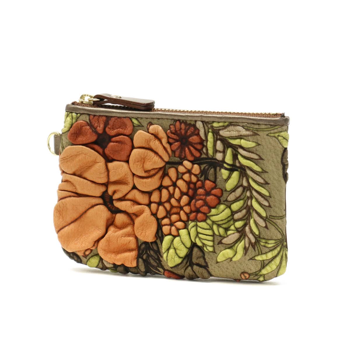 デコブランシェ ポーチ decobranche KYOUKA 京香 マルチケース Luna-Fiore 小物入れ パスケース 定期入れ コインケース 小さい ファスナー 友禅革 本革 日本製 レディース d-03-12