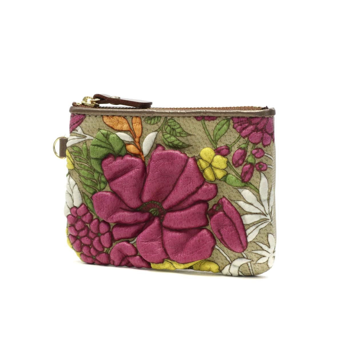 デコブランシェ ポーチ decobranche KYOUKA 京香 マルチケース Luna-Fiore 小物入れ パスケース 定期入れ コインケース 小さい ファスナー 友禅革 本革 日本製 レディース d-03-12