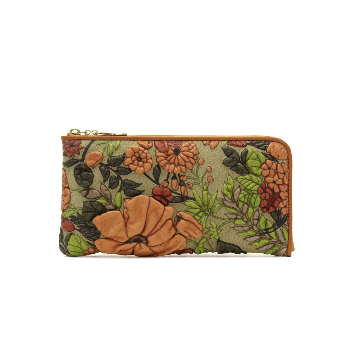 デコブランシェ decobranche 長財布 KYOUKA 京香 L字ファスナー 財布 大人 革 友禅革 レディース 花 日本製d-03-08 おもてなしセレクション受賞