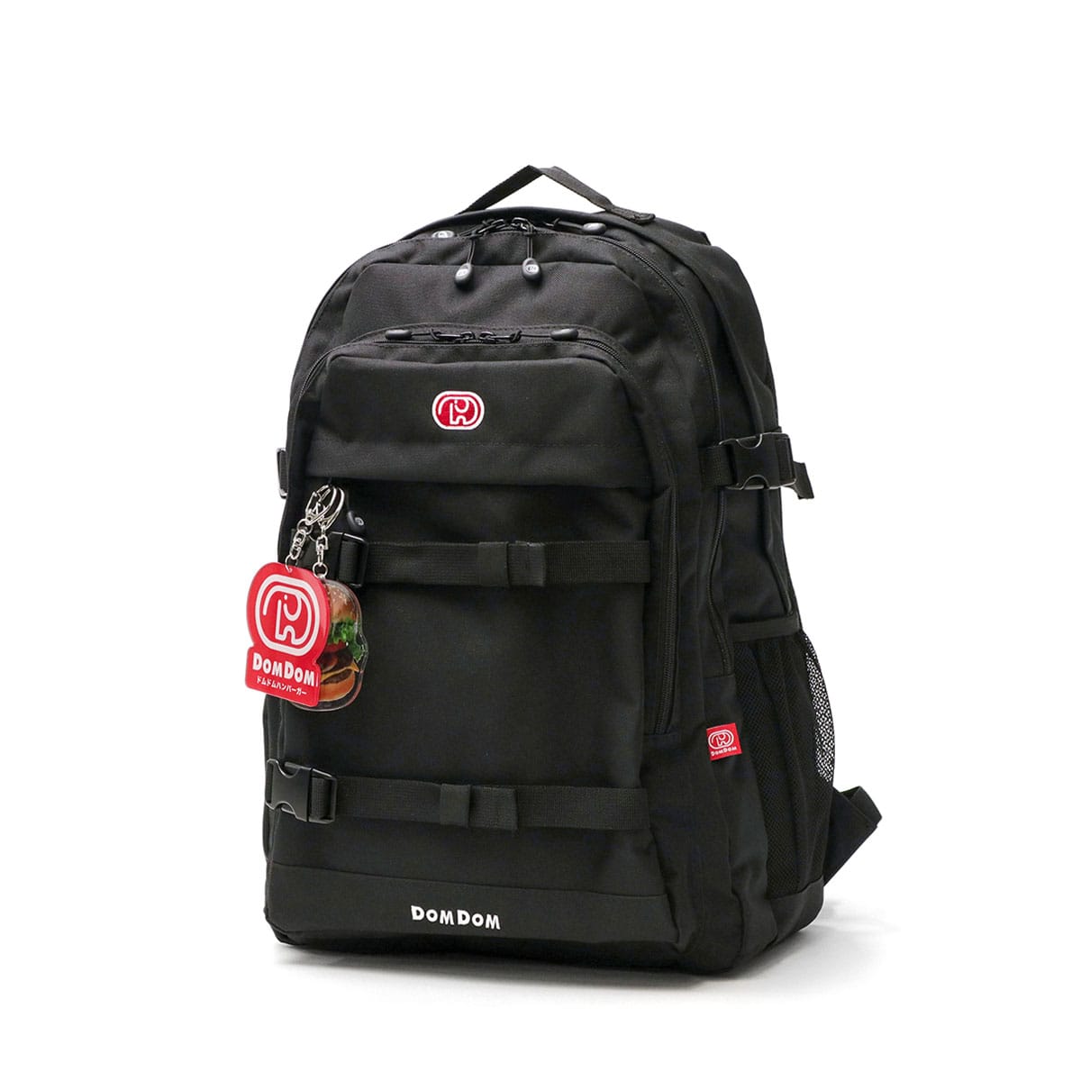 ドムドム リュック DOMDOM ドムドムハンバーガー バックパック バッグ リュックサック 通学 通学リュック B4 A4 30L 大容量 大きめ 大きい 軽量 撥水 2層 どむぞうくん バックルベルト 黒 男子 女子 メンズ レディース DM002
